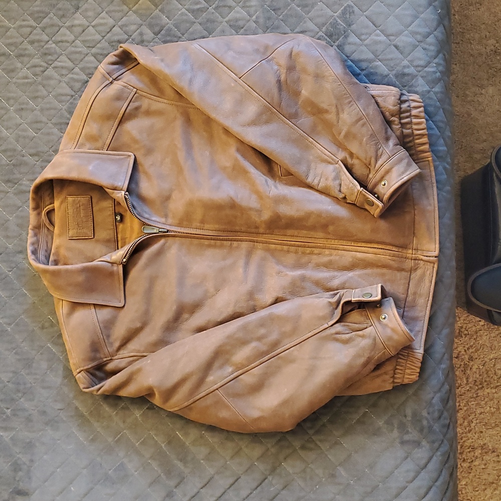 Croft & Barrow Men's Leather Jacket, Size M